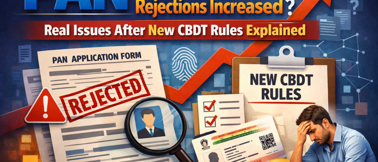 PAN Application Rejections Increased? Real Issues After New CBDT Rules Explained