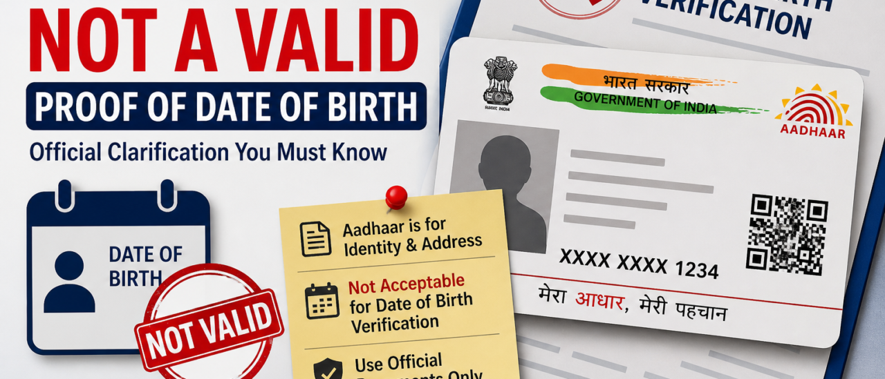 Aadhaar Not a Valid Proof of Date of Birth